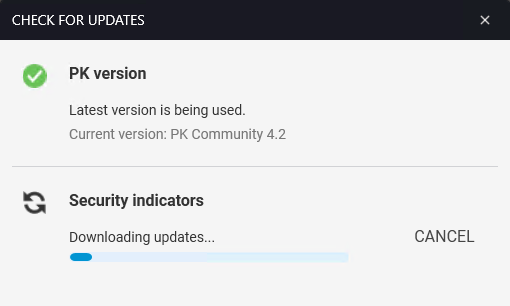 Update download in progress