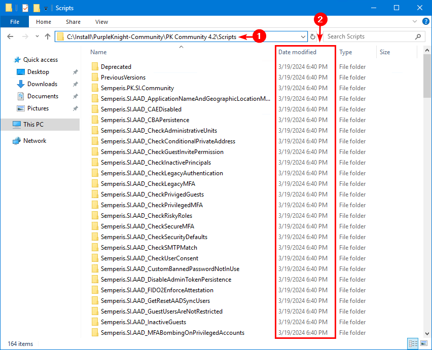 Purple Knight scripts folder with per-indicator subfolders