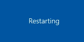 Server reboot screen after a successful domain controller promotion.