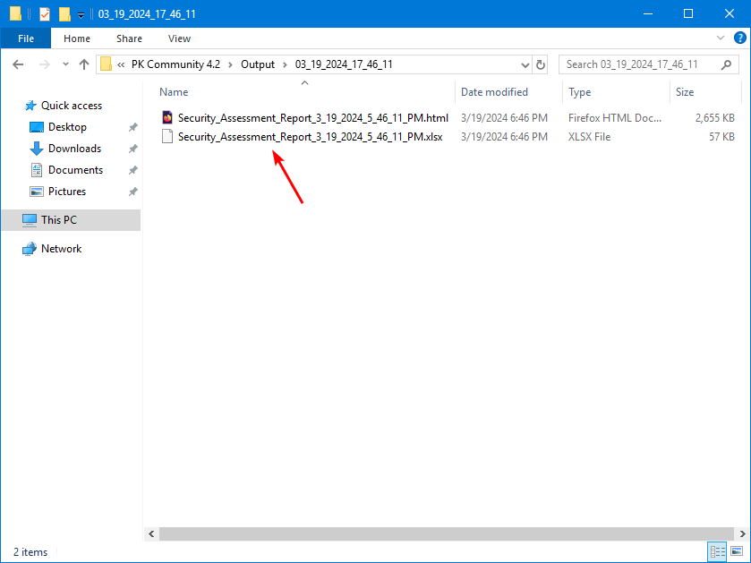 Run subfolder contents - HTML report and Excel checklist