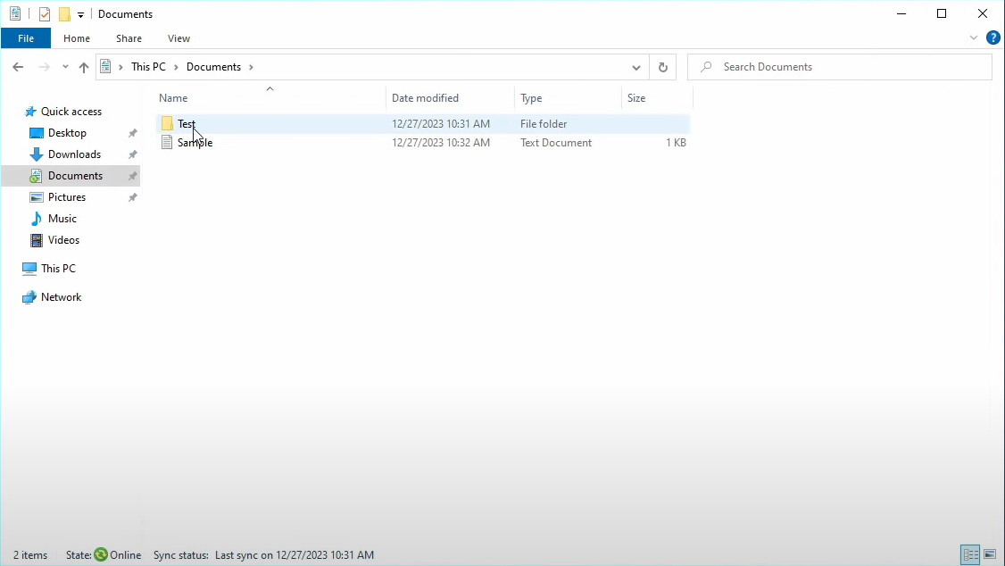 DesignData$ share on the server showing the user per-user subfolder.