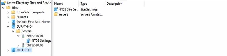 New Site dialog with Delhi-BO entered as the location name and DEFAULTIPSITELINK selected as the linking object