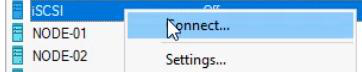VM Connection right-click context menu with Connect highlighted to open the console