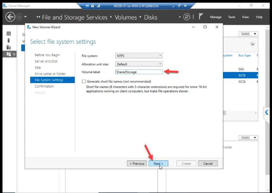 Volume label entry like ClusterData