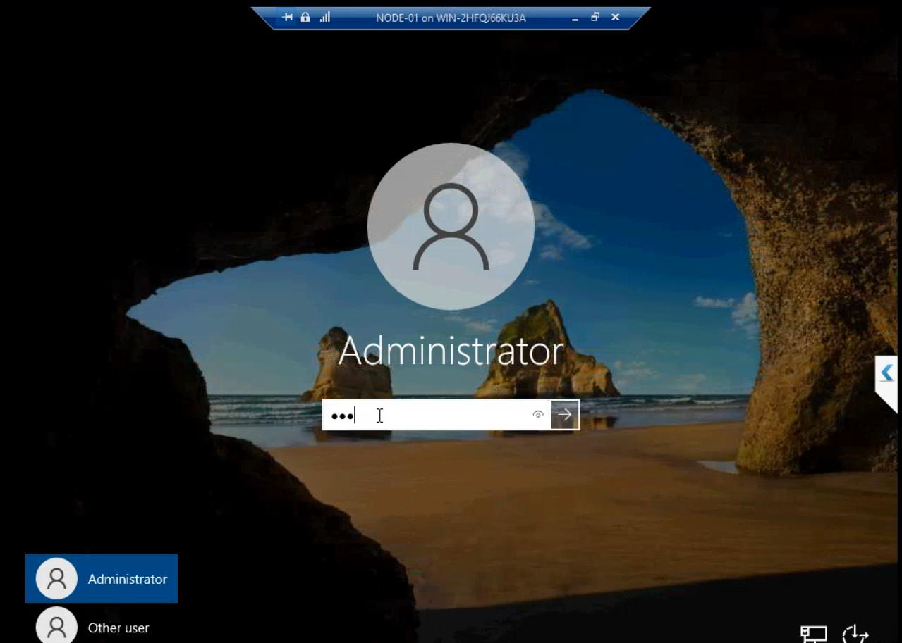 Server Manager confirming Hyper-V role installed