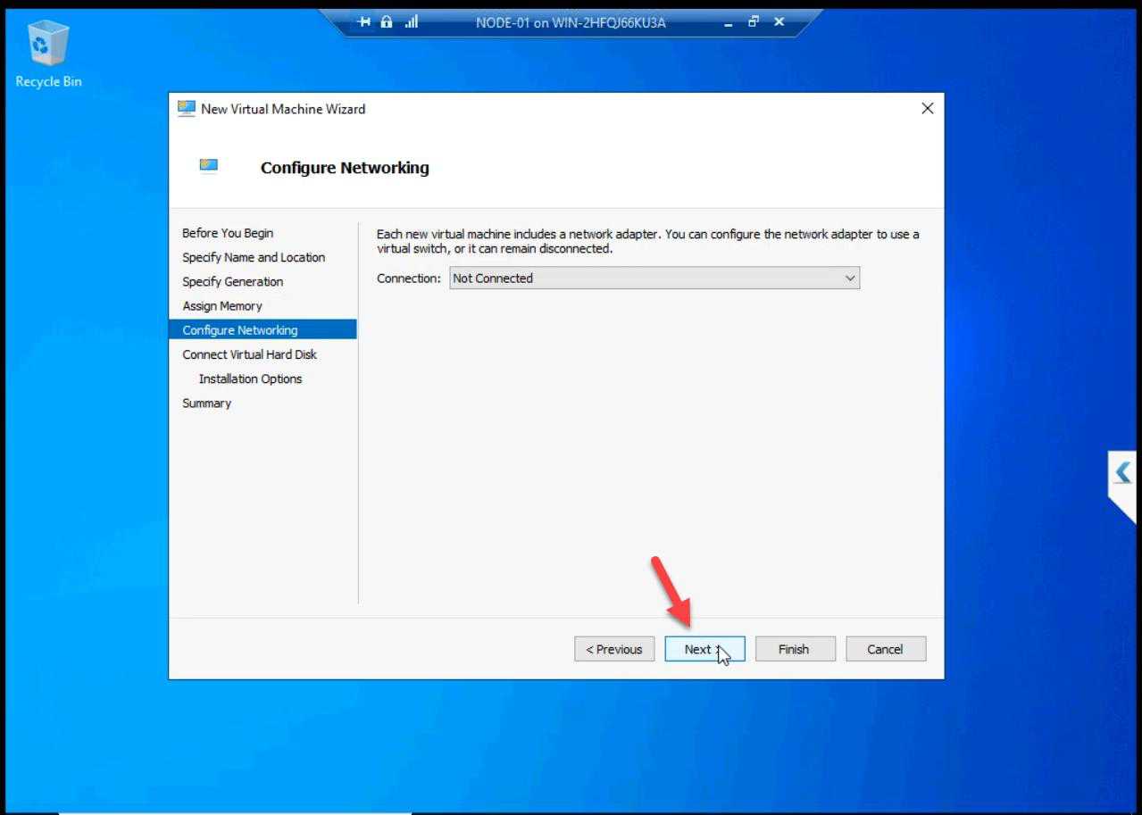 Networking step skipping network adapter assignment for the demo VM