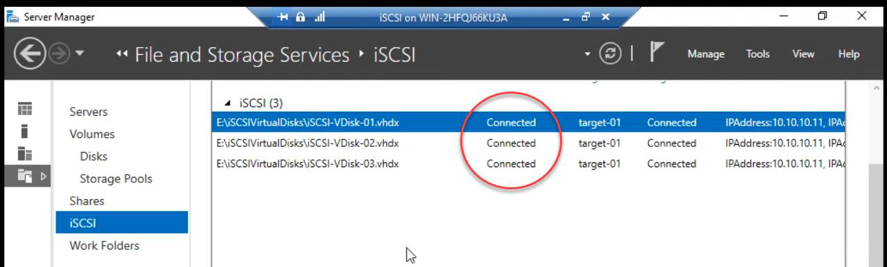 Results step with green ticks confirming creation completed