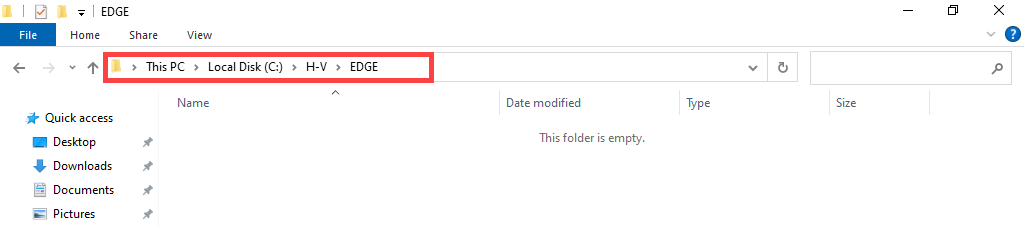 Folder browse dialog overlaid on the wizard with the destination path being navigated to and a new folder being created on the target drive to receive the VM files