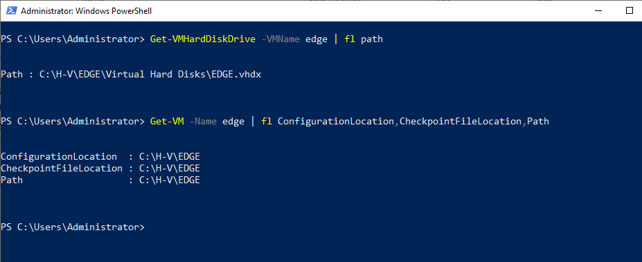 PowerShell ping window after stopping the ping with Ctrl+C, showing the statistics summary (Sent / Received / Lost / 0% loss) that proves zero packets were dropped during the entire migration window