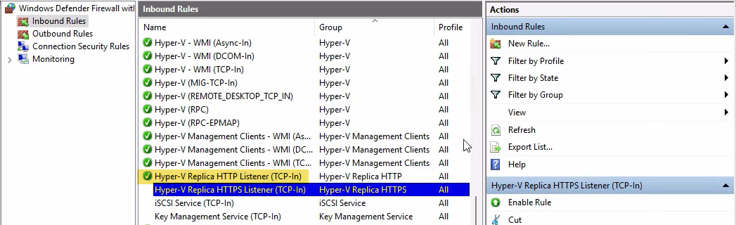 Hyper-V Manager console with both HVHost01 and HVHost02 visible in the navigation tree after using Connect to Server, the consolidated management view that lets a single Hyper-V Manager session control both hosts