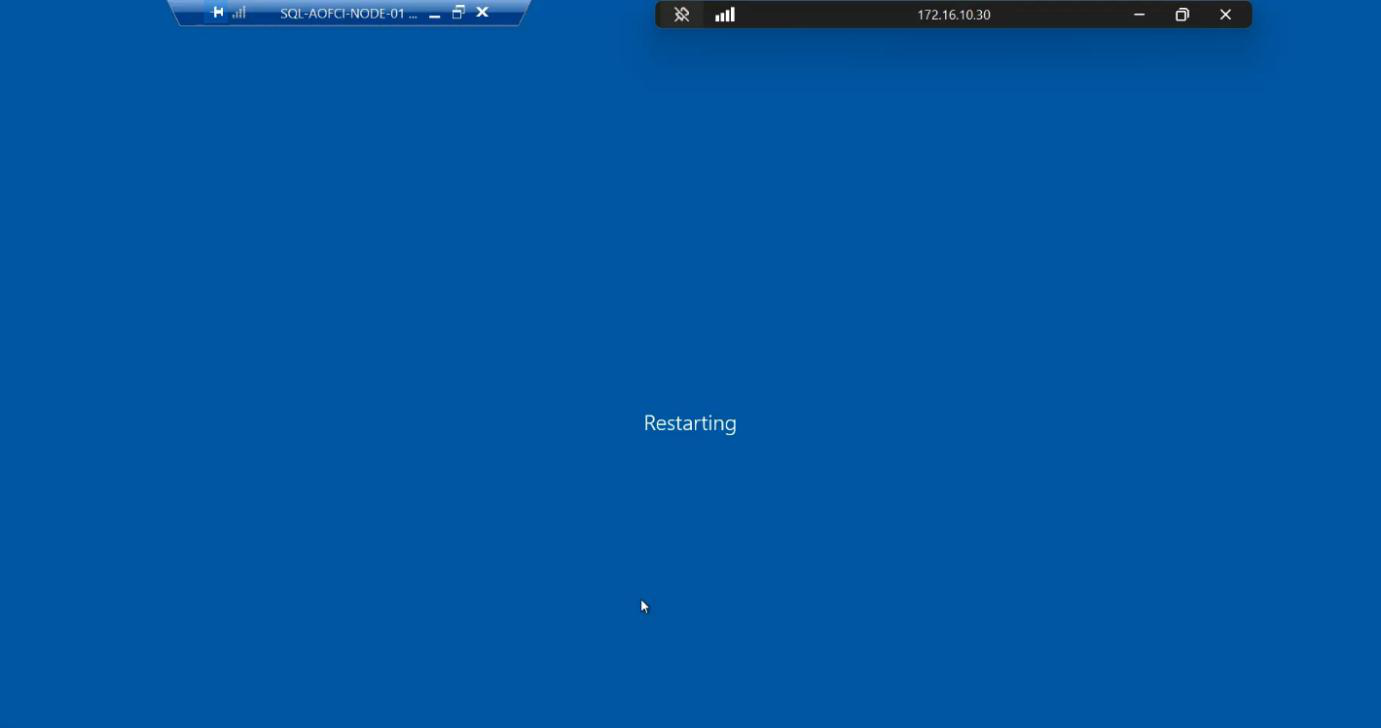 SSMS installation complete prompt asking for a restart to finalise the installation