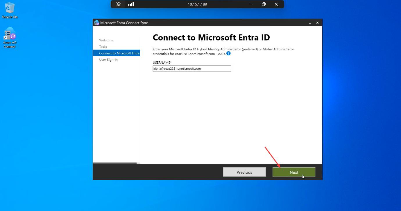 Authentication credentials dialog with Global Administrator credentials being entered to authorize the SSO configuration change