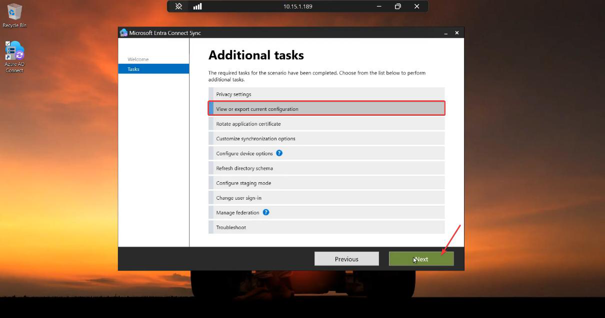 View or export current configuration page with the Export Settings button highlighted, the action that exports a JSON of all current settings and rules