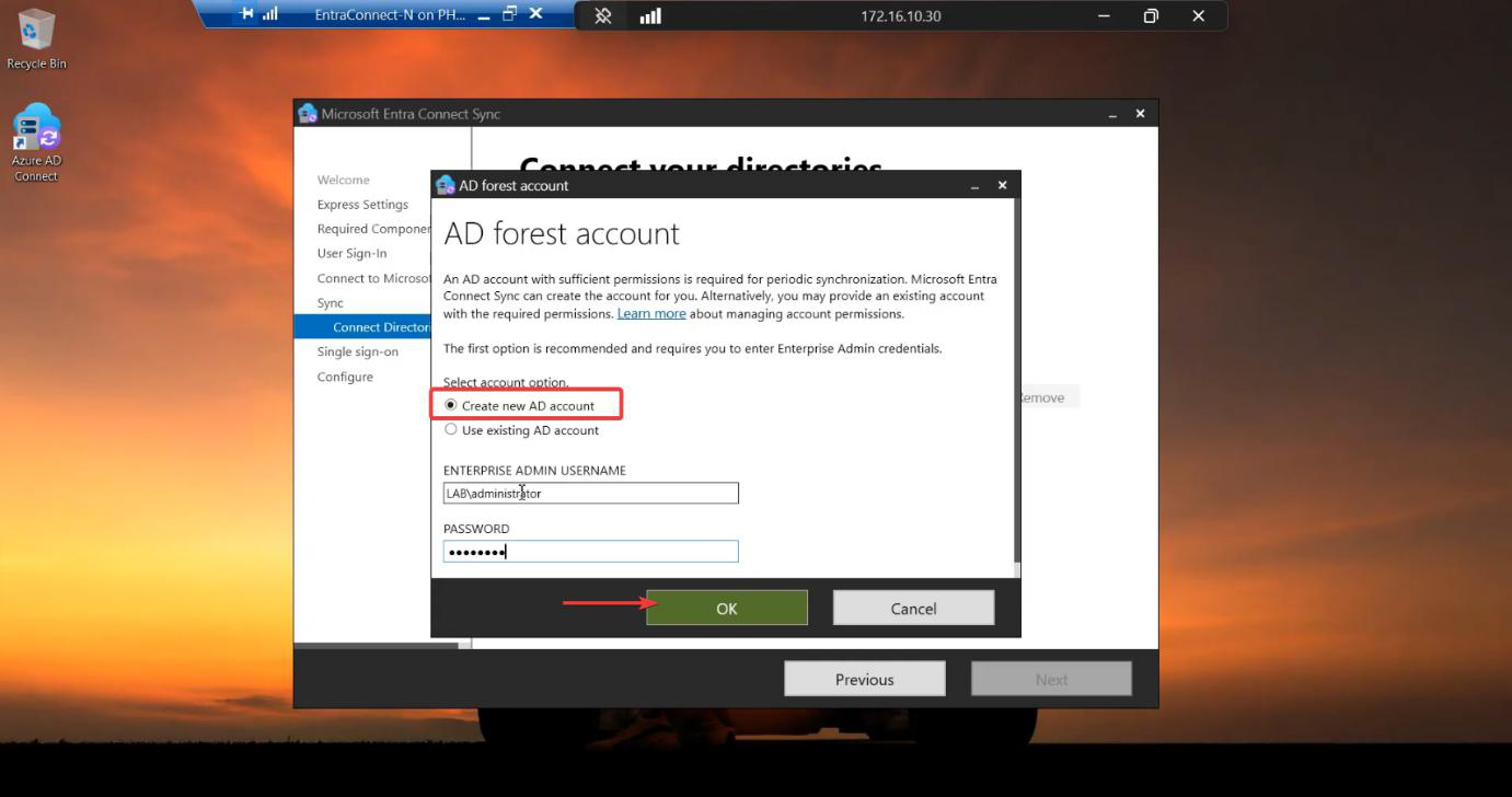 Migration screenshot 30 of 65 from the Entra Connect new-server migration walkthrough showing the wizard, sync service manager, AD console, or admin centre at the corresponding stage of the procedure