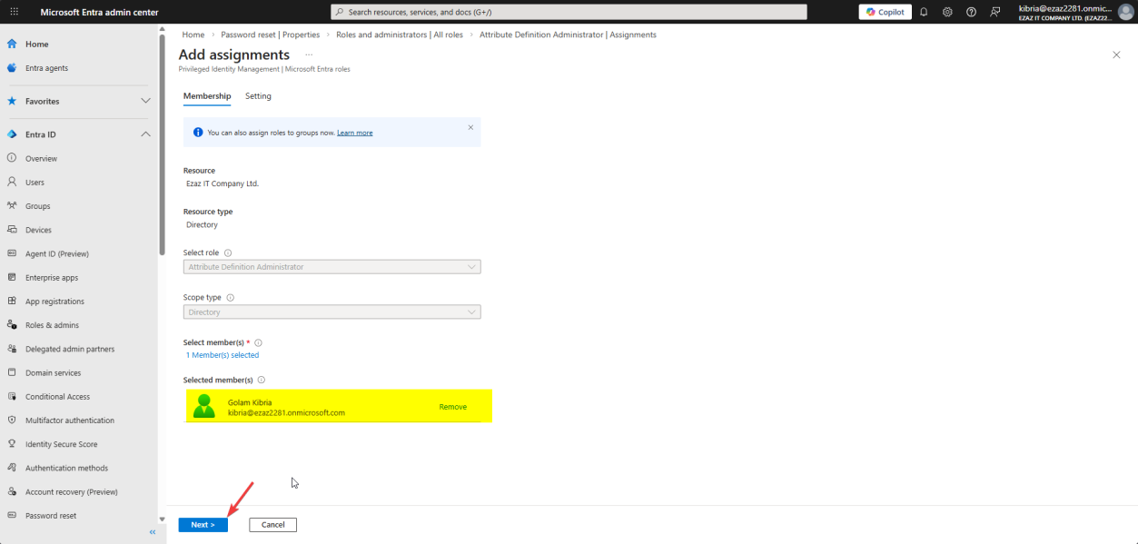 User picker panel with the test user jdoe being searched and selected from the directory list