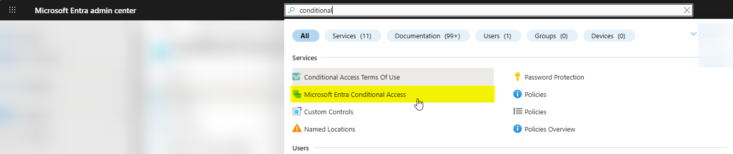 Entra Conditional Access Named locations page with the existing locations listed and the option to add a new location at the top
