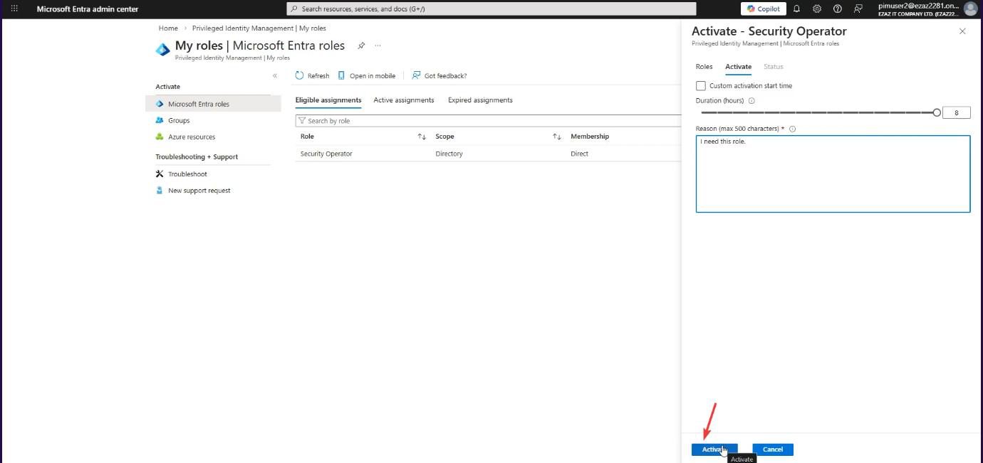 Pending request notification with status showing waiting for approval indicator