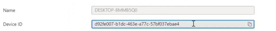 Microsoft Entra Admin Center showing the device entry for the registered BYOD device with the Device ID field highlighted alongside the certificate thumbprint from MMC confirming both values match and the registration is genuinely tied to this device