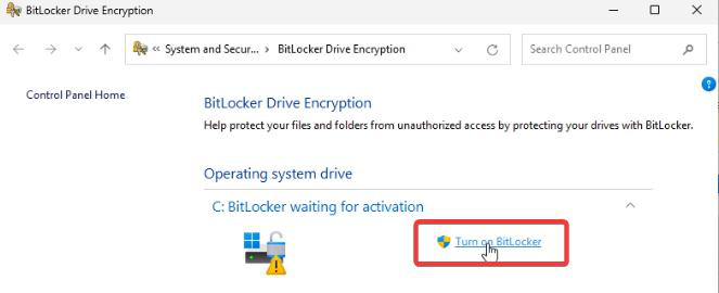 Command Prompt running manage-bde slash protectors slash get C colon listing the available BitLocker protectors with the recovery key ID highlighted ready to be used in the manual escrow command if the key did not auto upload