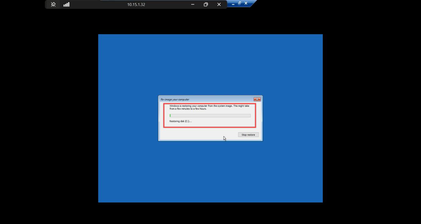 Confirmation dialog warning that existing data will be replaced with Yes button to begin restore